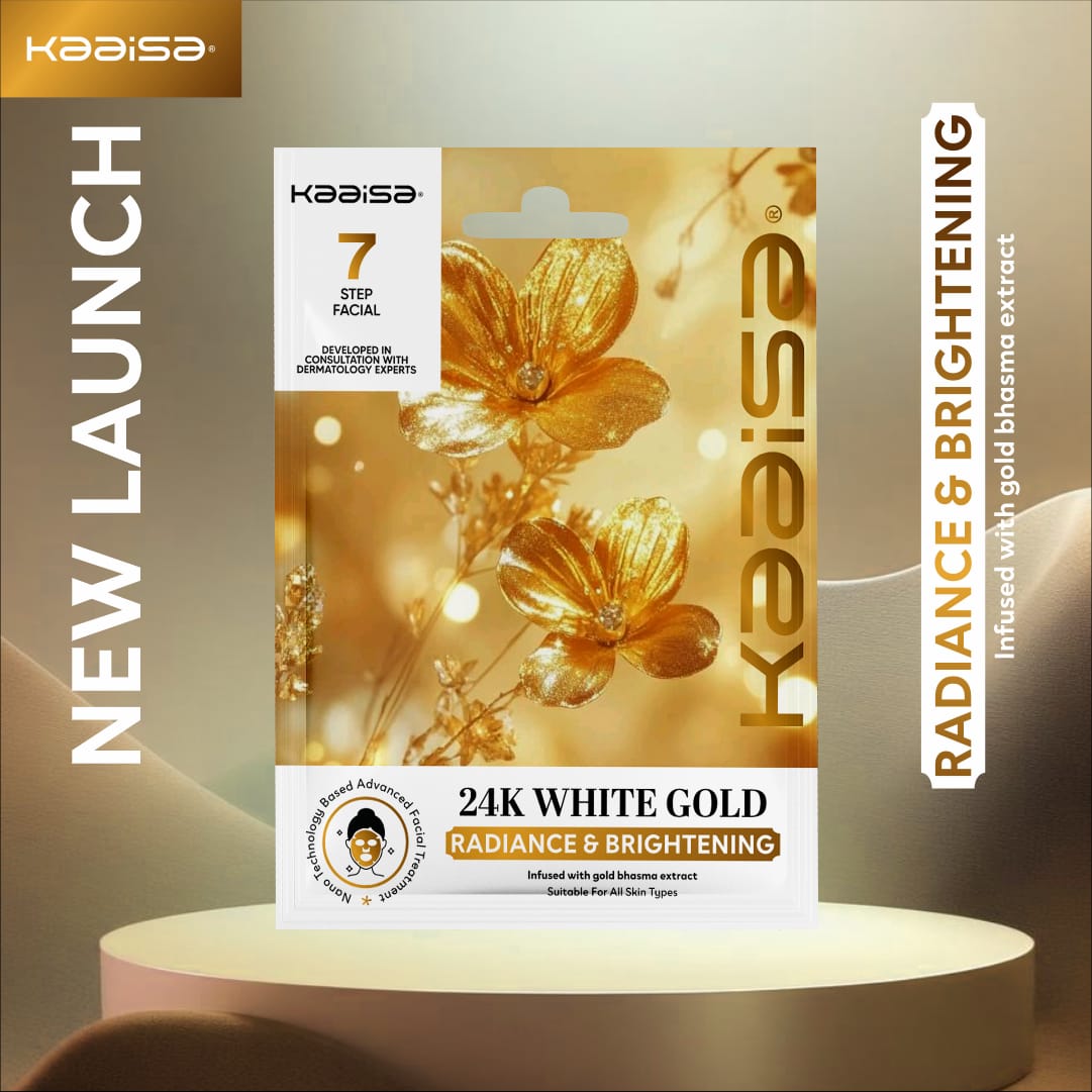 Kaaisa 24K White Gold Radiance and Brightening Facial Kit packaging