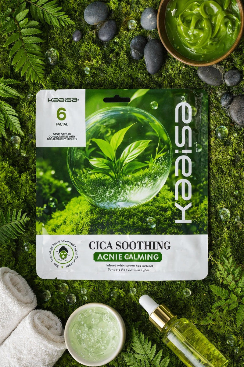 Kaaisa Cica Soothing Acne-Calming 6-Step Facial Kit