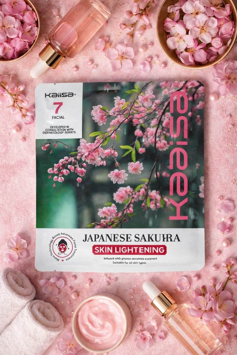 Kaaisa Japanese Sakura Brightening 7-Step Facial Kit